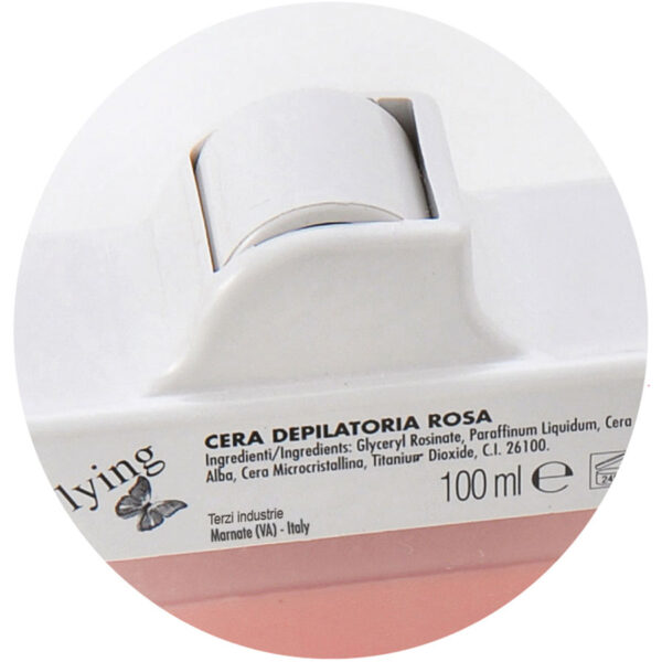 Cartuccia cera FLYING rosa al biossido di titanio, 100 ml, rullo piccolo