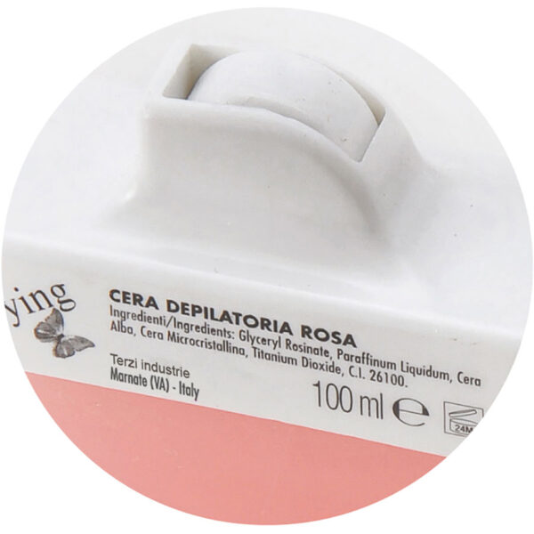 Cartuccia cera FLYING rosa al biossido di titanio, 100 ml, rullo mini