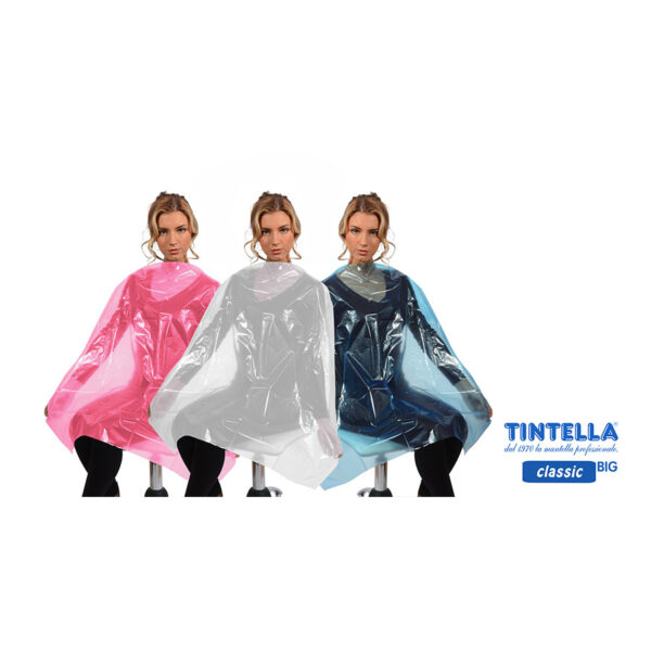 TINTELLA classic, mantella in P.E.L.D., cm 110x110, confezione da 30 pezzi, disponibile bianca, fucsia, blu