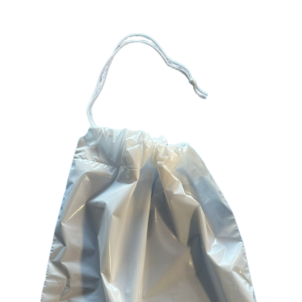 SLAVC1 Sacco PE-LD, Cm40x55 spessore 40my BIANCO, CHIUSURA CON CORDINO IN COTONE SINGOLO