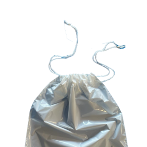 SLAVC2 Sacco PE-LD, Cm40x55 spessore 40my BIANCO, CHIUSURA CON CORDINO IN COTONE DOPPIO
